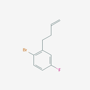molecular formula C10H10BrF B8616105 4-(2-Bromo-5-fluorophenyl)-1-butene 