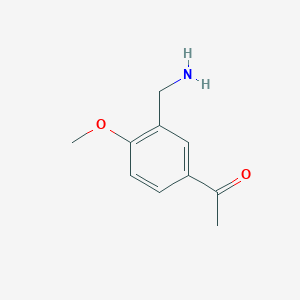 molecular formula C10H13NO2 B8616186 3'-Aminomethyl-4'-methoxyacetophenone 