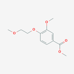 molecular formula C12H16O5 B8616265 Methyl 3-methoxy-4-(2-methoxyethoxy)benzoate 