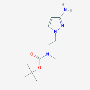 molecular formula C11H20N4O2 B8616273 tert-butyl N-[2-(3-aminopyrazol-1-yl)ethyl]-N-methylcarbamate 
