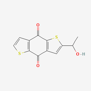 molecular formula C12H8O3S2 B8616332 Benzo[1,5-b']dithiophene-4,8-dione, 2-(1-hydroxyethyl)- 