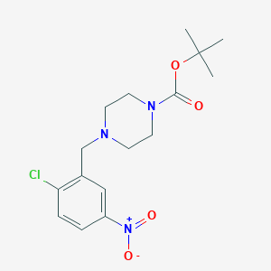 molecular formula C16H22ClN3O4 B8616372 Tert-butyl 4-(2-chloro-5-nitrobenzyl)piperazine-1-carboxylate 