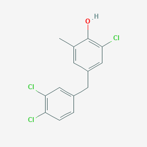 2-Chloro-4-[(3,4-dichlorophenyl)methyl]-6-methylphenol