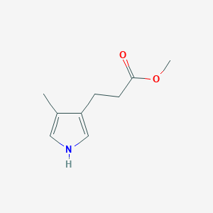 molecular formula C9H13NO2 B8616458 Methyl 3-(4-methyl-1H-pyrrol-3-yl)propanoate CAS No. 827-84-9