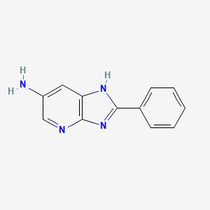 molecular formula C12H10N4 B8616459 2-phenyl-3H-imidazo[4,5-b]pyridin-6-ylamine 