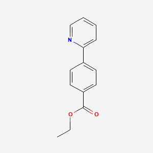 molecular formula C14H13NO2 B8616729 Ethyl 4-(pyridin-2-yl)benzoate CAS No. 4385-61-9