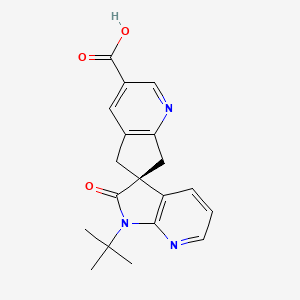 (S)-1'-(tert-Butyl)-2'-oxo-1',2',5,7-tetrahydrospiro[cyclopenta[b]pyridine-6,3'-pyrrolo[2,3-b]pyridine]-3-carboxylic acid