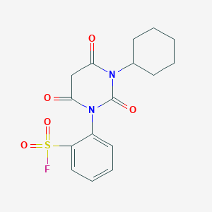 2-(3-Cyclohexyl-2,4,6-trioxotetrahydropyrimidin-1(2H)-yl)benzene-1-sulfonyl fluoride