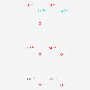 molecular formula Co2La2O7Sr2 B008617 Distrontium;cobalt(2+);lanthanum(3+);oxygen(2-) CAS No. 108916-09-2