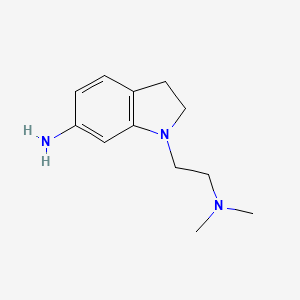 molecular formula C12H19N3 B8617075 1-(2-dimethylaminoethyl)-2,3-dihydro-1H-indol-6-ylamine 