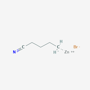 molecular formula C5H8BrNZn B8617210 Bromo(4-cyanobutyl)zinc 