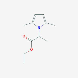 molecular formula C11H17NO2 B8617261 Ethyl 2-(2,5-dimethylpyrrol-1-yl)propionate 