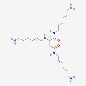 molecular formula C22H48N6O2 B8617331 N~1~,N~2~,N~4~-Tris(6-aminohexyl)aspartamide CAS No. 95758-48-8