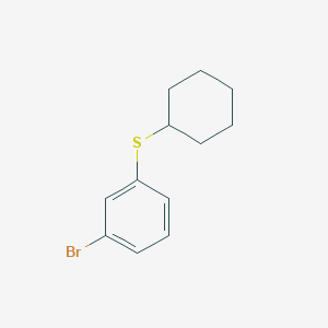 molecular formula C12H15BrS B8617334 3-Bromophenyl cyclohexyl sulfide 
