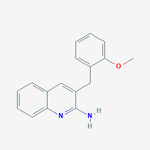 3-[(2-Methoxyphenyl)methyl]quinolin-2-amine