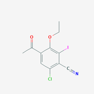 4-Acetyl-6-chloro-3-ethoxy-2-iodobenzonitrile