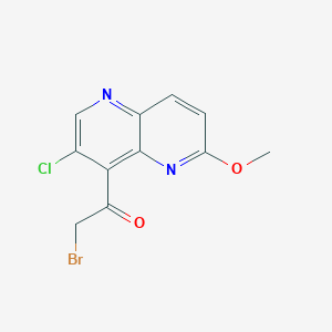 2-Bromo-1-(3-chloro-6-methoxy-[1,5]naphthyridin-4-yl)-ethanone
