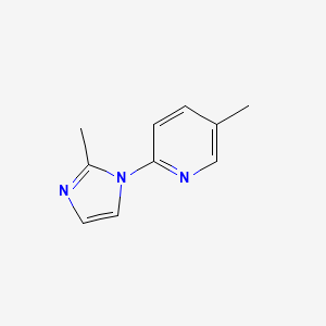 molecular formula C10H11N3 B8617485 5-Methyl-2-(2-methyl-imidazol-1-yl)-pyridine 