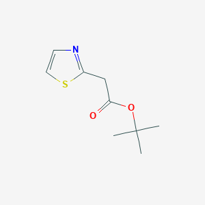 molecular formula C9H13NO2S B8617517 tert-butyl 2-(1,3-thiazol-2-yl)acetate 