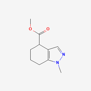 molecular formula C10H14N2O2 B8617642 methyl 1-methyl-4,5,6,7-tetrahydro-1H-indazole-4-carboxylate 
