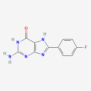 2-amino-6-hydroxy-8-(4-fluorophenyl)-9H-purine