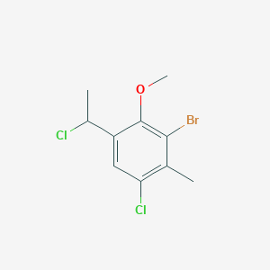 3-Bromo-1-chloro-5-(1-chloroethyl)-4-methoxy-2-methylbenzene