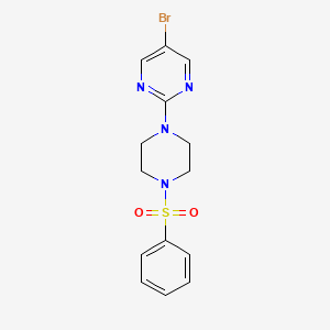 5-Bromo-2-(4-(phenylsulfonyl)-1-piperazinyl)pyrimidine