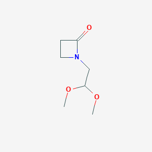 molecular formula C7H13NO3 B8617718 2-Azetidinone, 1-(2,2-dimethoxyethyl)- CAS No. 62665-01-4