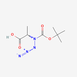 molecular formula C8H14N4O4 B8617747 N-tert-Butyloxycarbonyl-dl-azidoalanine CAS No. 958802-96-5