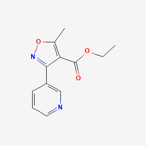 molecular formula C12H12N2O3 B8617778 Ethyl 5-Methyl-3-(3-pyridyl)isoxazole-4-carboxylate 