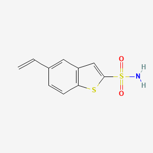 molecular formula C10H9NO2S2 B8617836 5-Ethenyl-2-sulfamoylbenzo[b]thiophene 