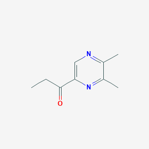 molecular formula C9H12N2O B8617861 1-(5,6-dimethylpyrazin-2-yl)propan-1-one 