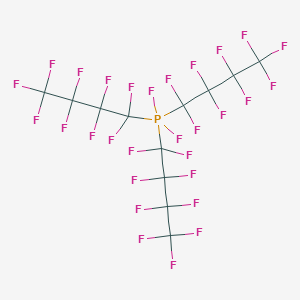 molecular formula C12F29P B8617869 Phosphorane, difluorotris(nonafluorobutyl)- CAS No. 91543-34-9