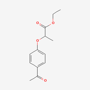 molecular formula C13H16O4 B8617881 Ethyl 2-(4-acetylphenoxy)-propanoate 