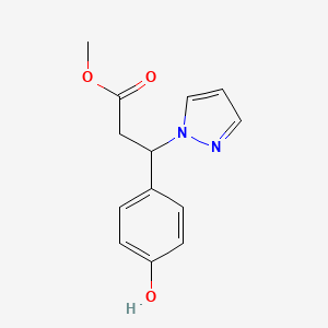 methyl 3-(4-hydroxyphenyl)-3-(1H-pyrazol-1-yl)propanoate