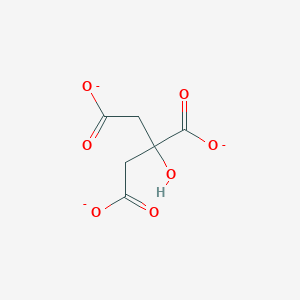 molecular formula C6H5O7(3−)<br>C6H5O7-3 B086180 柠檬酸 CAS No. 126-44-3