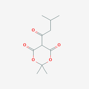 molecular formula C11H16O5 B8618058 2,2-Dimethyl-5-(3-methylbutanoyl)-1,3-dioxane-4,6-dione CAS No. 86238-65-5