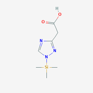 [1-(Trimethylsilyl)-1H-1,2,4-triazol-3-yl]acetic acid