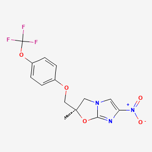 (2R)-2-methyl-6-nitro-2-[[4-(trifluoromethoxy)phenoxy]methyl]-3H-imidazo[2,1-b]oxazole