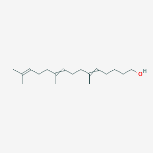 molecular formula C18H32O B8618112 6,10,14-Trimethyl-5,9,13-pentadecatrien-1-ol CAS No. 129121-66-0