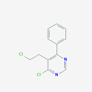 molecular formula C12H10Cl2N2 B8618115 4-Chloro-5-(2-chloroethyl)-6-phenylpyrimidine 