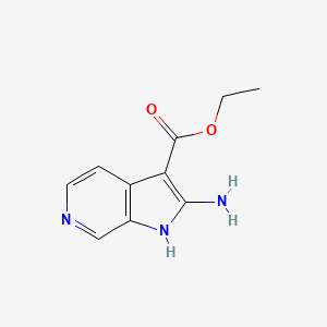 molecular formula C10H11N3O2 B8618136 ethyl 2-amino-1H-pyrrolo[2,3-c]pyridine-3-carboxylate 
