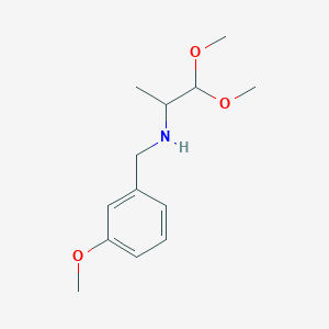 molecular formula C13H21NO3 B8618148 1,1-dimethoxy-N-(3-methoxybenzyl)propan-2-amine 