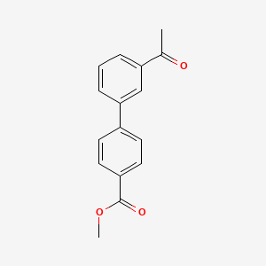 molecular formula C16H14O3 B8618149 Methyl 3'-acetyl[1,1'-biphenyl]-4-carboxylate 