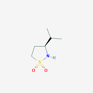 molecular formula C6H13NO2S B8618159 (S)-3-isopropylisothiazolidine 1,1-dioxide 