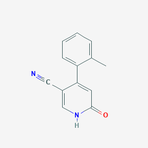 molecular formula C13H10N2O B8618179 6-Hydroxy-4-o-tolyl-nicotinonitrile CAS No. 825637-99-8