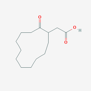 molecular formula C14H24O3 B8618430 Cyclododecaneaceticacid, 2-oxo- CAS No. 16215-59-1