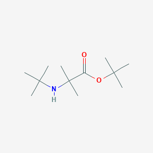 molecular formula C12H25NO2 B8618571 Tert-butyl 2-(tert-butylamino)-2-methylpropanoate 