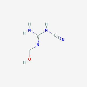 molecular formula C3H6N4O B086188 1-Cyano-2-(hydroxymethyl)guanidine CAS No. 13101-26-3