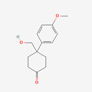 4-(Hydroxymethyl)-4-(4-methoxyphenyl)cyclohexan-1-one